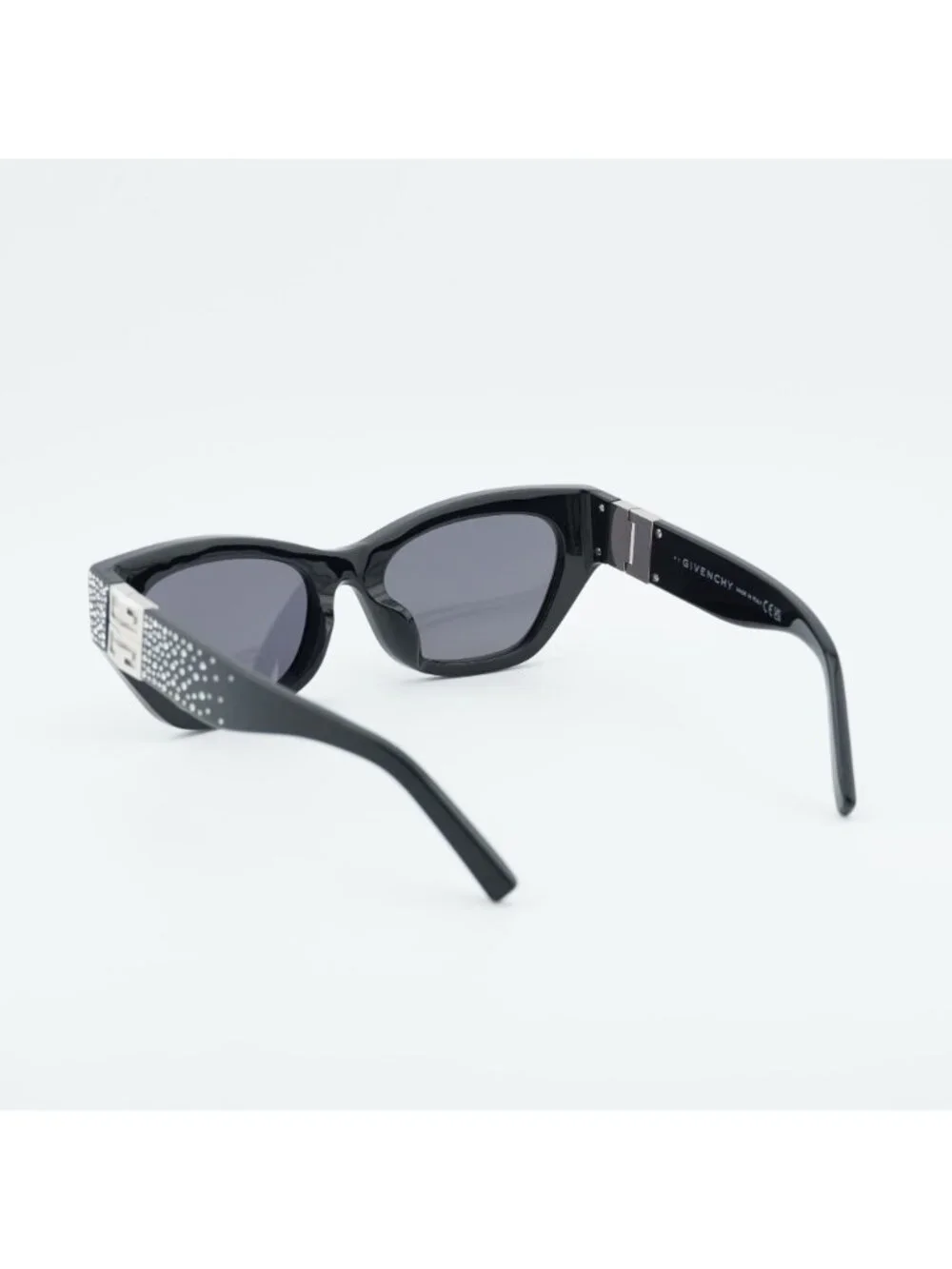 Givenchy GV4019IS 01A Sunglasses Black with Stones Cat Eye Frame, Grey Lenses